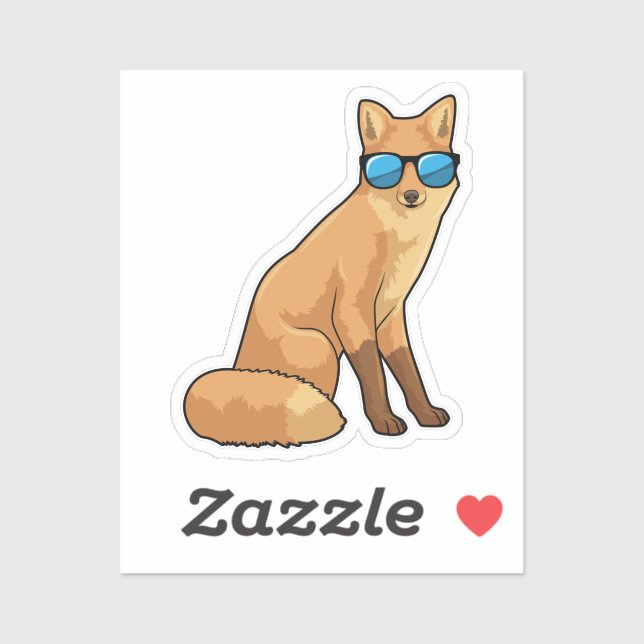 Fox with Sunglasses Sticker (Sheet)
