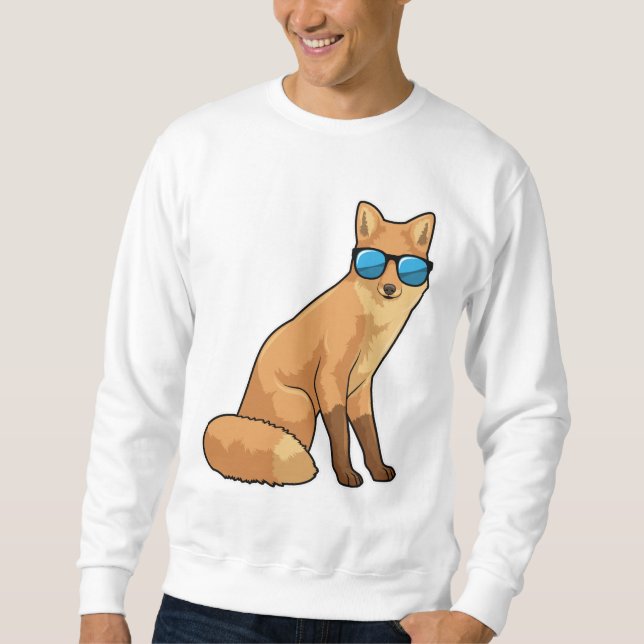 Fox with Sunglasses Sweatshirt (Front)