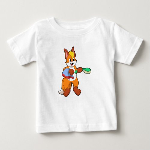 Fox with Towel  Brush Baby T_Shirt