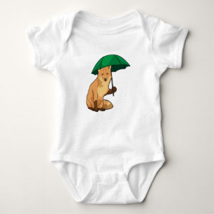 Fox with Umbrella Baby Bodysuit