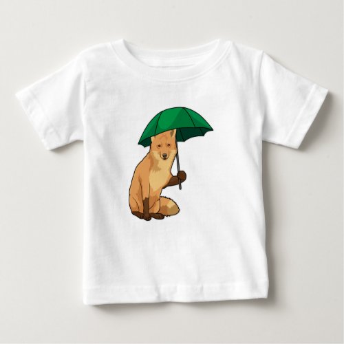 Fox with Umbrella Baby T_Shirt