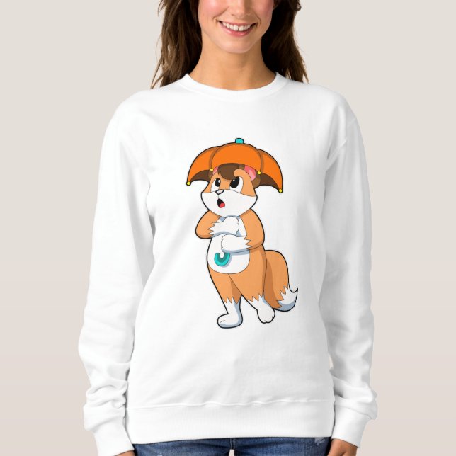 Fox with Umbrella Sweatshirt (Front)