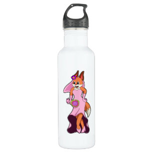 Fox with Wedding dress & Bunch of Flower Stainless Steel Water Bottle