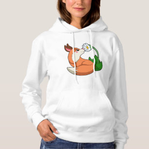 Fox with white Flower Hoodie