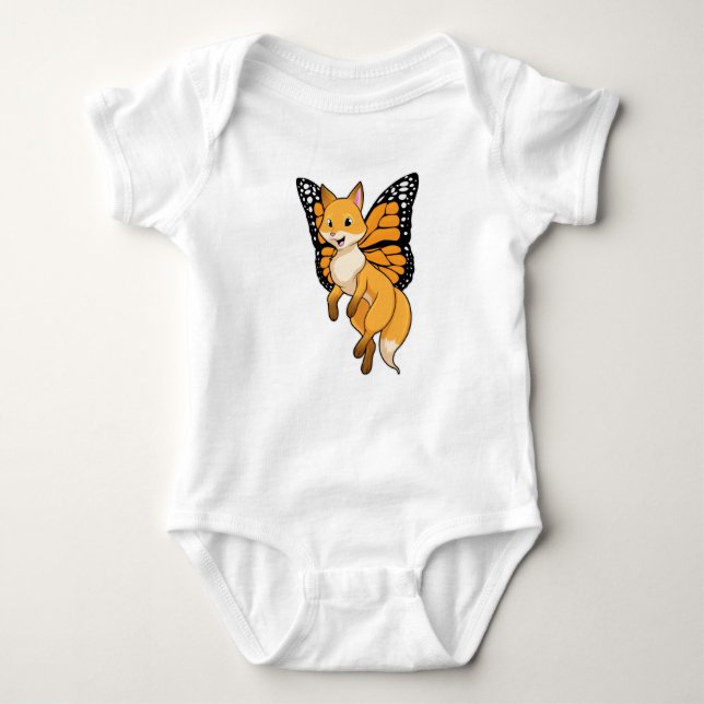 Fox with Wing Baby Bodysuit (Front)