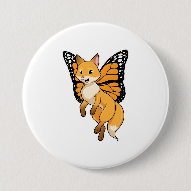 Fox with Wing Button (Front)