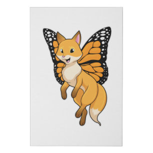 Fox with Wing Faux Canvas Print