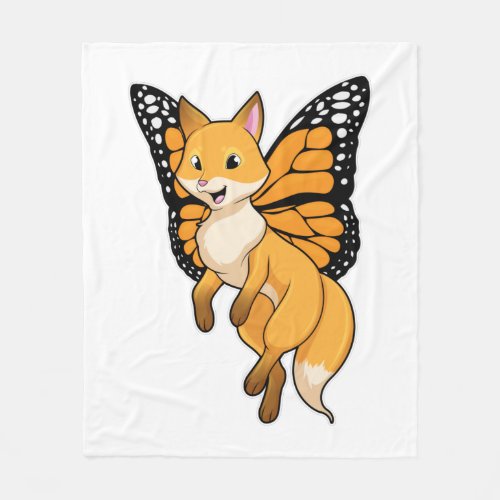 Fox with Wing Fleece Blanket