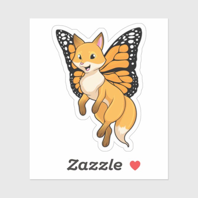 Fox with Wing Sticker (Sheet)