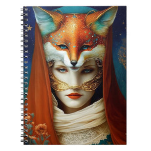Fox Woman Surreal Fantasy Art Notebook