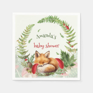 Fox Woodland Animal baby shower  Napkins