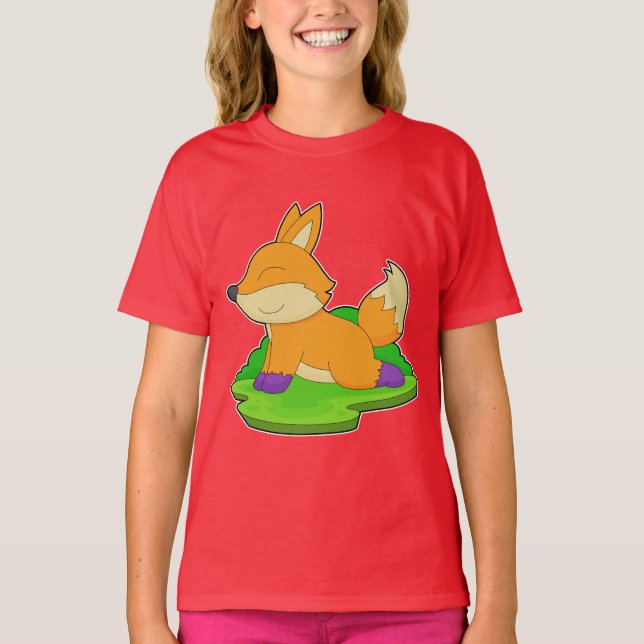 Fox Yoga Fitness Gymnastics T-Shirt (Front)