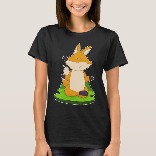 Fox Yoga Meditation Gymnastics T_Shirt