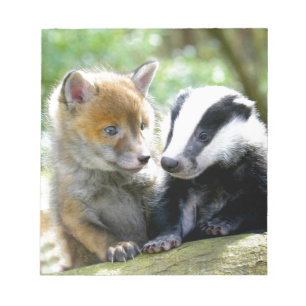 Foxcub & Badger Cute! Notepad