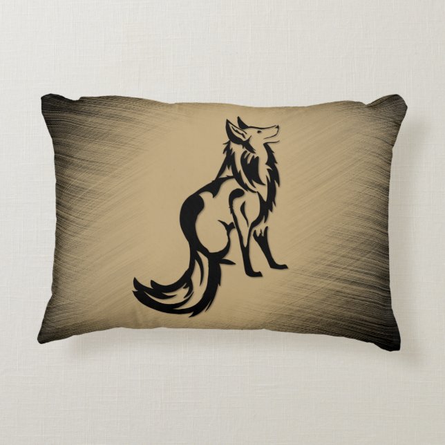 Foxed Accent Pillow (Back)
