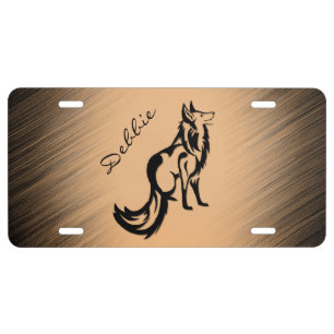 Foxed Personal License Plate