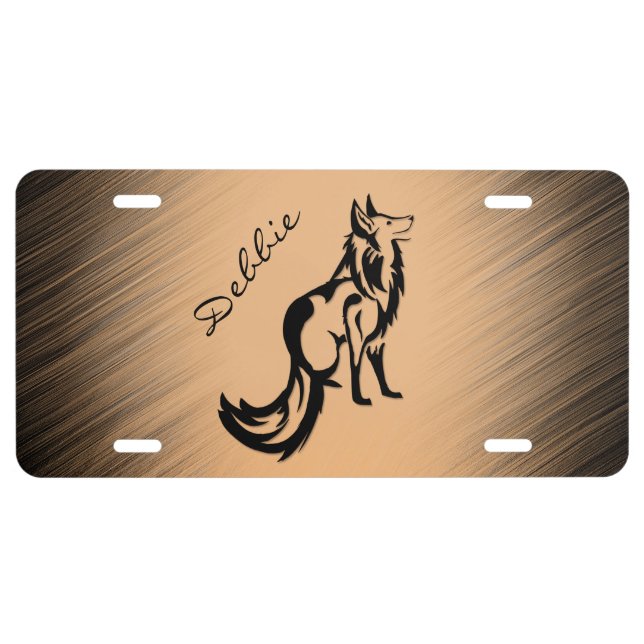 Foxed Personal License Plate (Front)