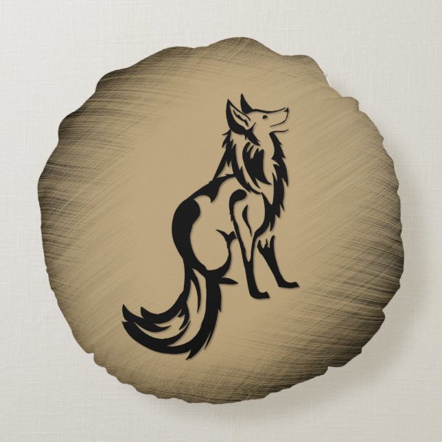 Foxed Round Pillow (Back)