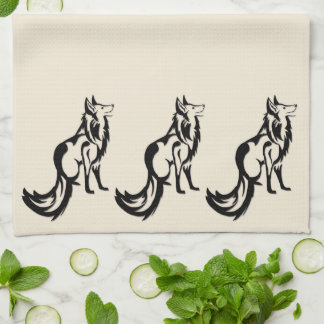 Foxed Tan Kitchen Towel