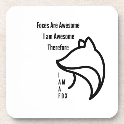 Foxes Are Awesome Beverage Coaster