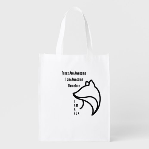 Foxes Are Awesome Grocery Bag