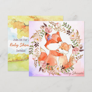 Foxes Baby Shower Invitation