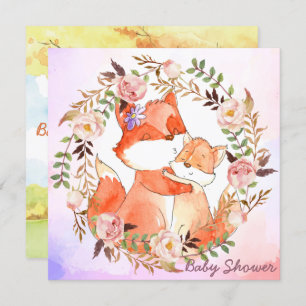 Foxes Baby Shower Invitation