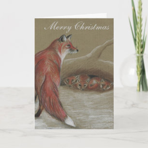 Foxes British Wildlife Christmas cards