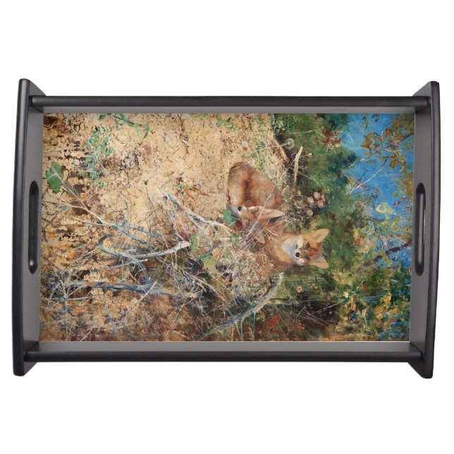 Foxes, Bruno Liljefors Serving Tray (Front)