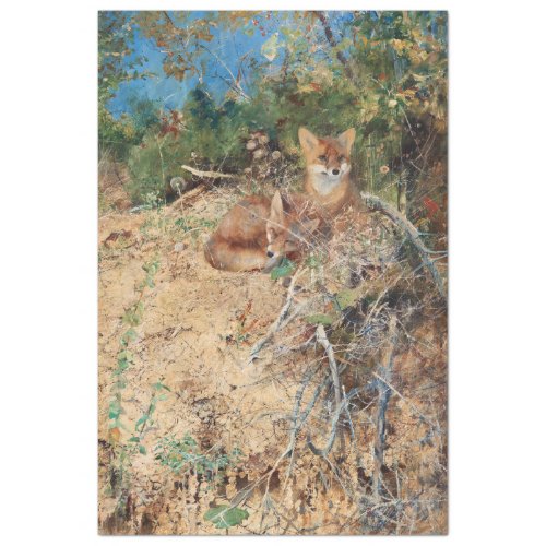 Foxes Bruno Liljefors Tissue Paper