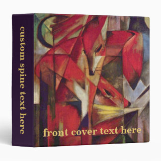 Foxes by Franz Marc, Vintage Abstract Cubism Art Binder