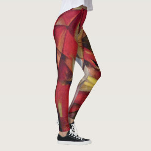 Foxes by Franz Marc, Vintage Abstract Cubism Art Leggings