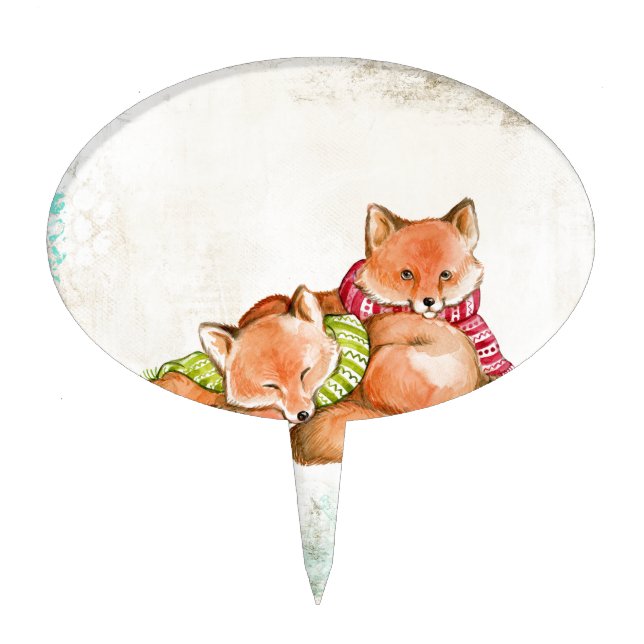 Foxes Cake Topper (Front)