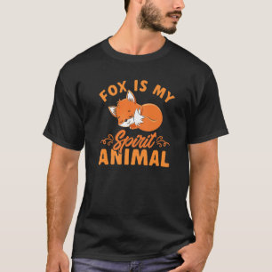 Foxes Cute Kids Boys Girls Fox Is My Spirit Animal T-Shirt
