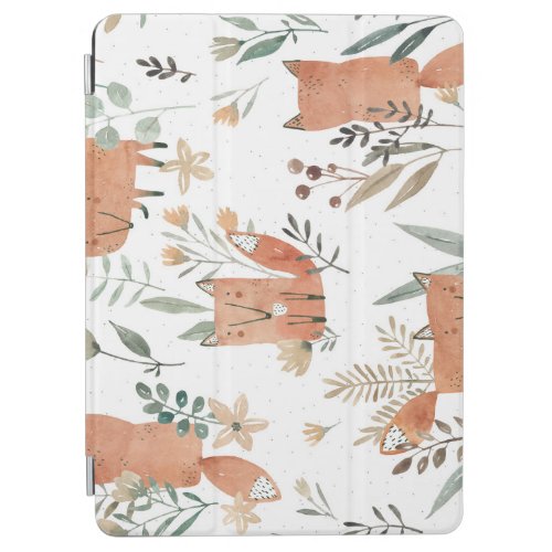 Foxes in Meadows Watercolor Seamless iPad Air Cover