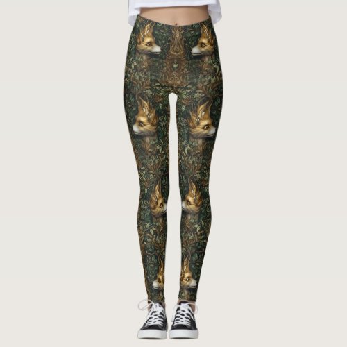 Foxes in the Bushes Leggings  Cute