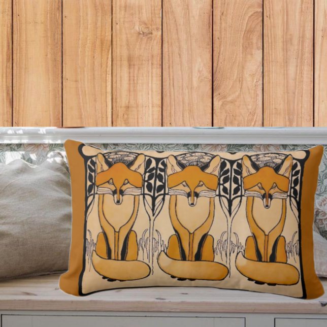 Foxes  lumbar pillow (Creator Uploaded)