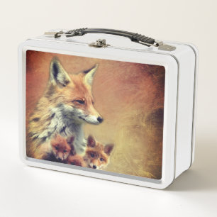 Foxes Metal Lunch Box
