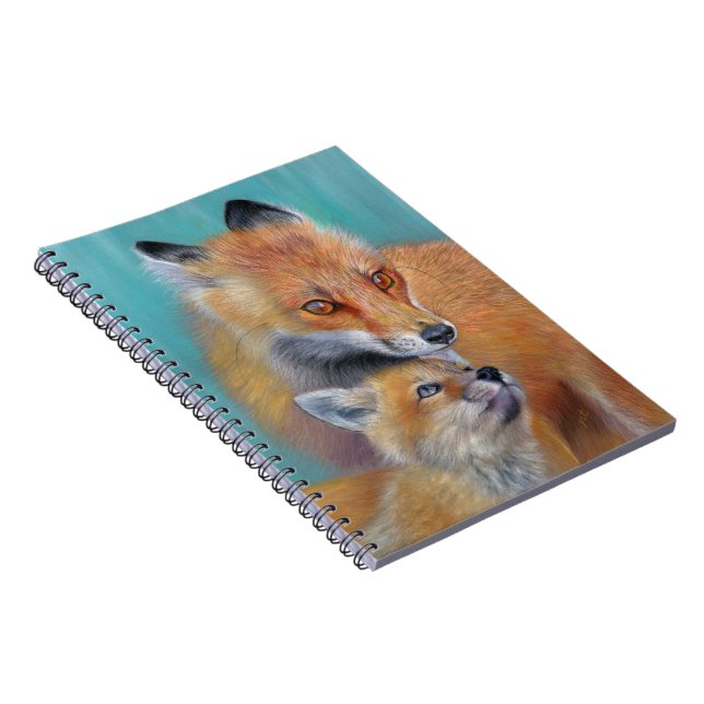 Foxes notebook. fox design notepad. notebook (Right Side)