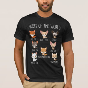 Foxes Of The World Gift for Fox Lover T-Shirt