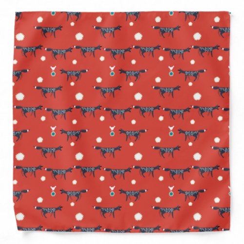 Foxes on red bandana