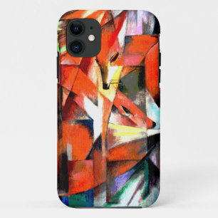 Foxes painting by Franz Marc in digital coloring iPhone 11 Case