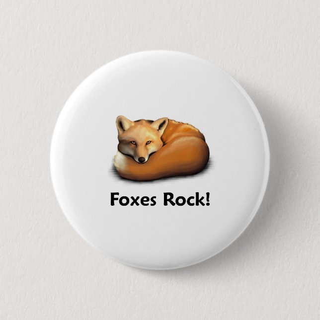 Foxes Rock! Button (Front)
