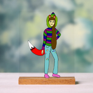 foxgirl acrylic sign