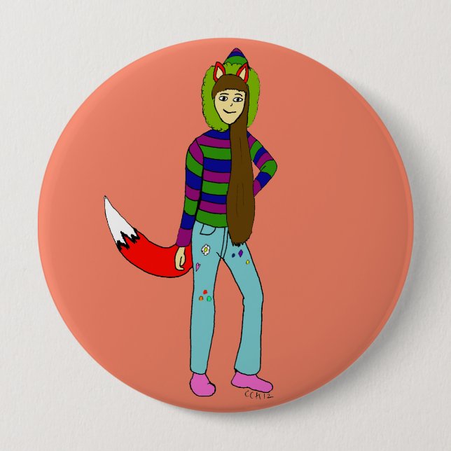 foxgirl button (Front)