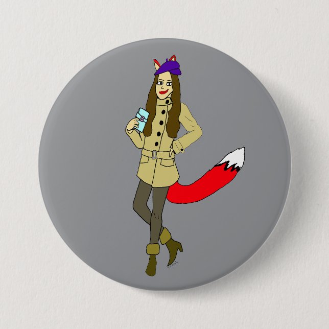 Foxgirl  button (Front)