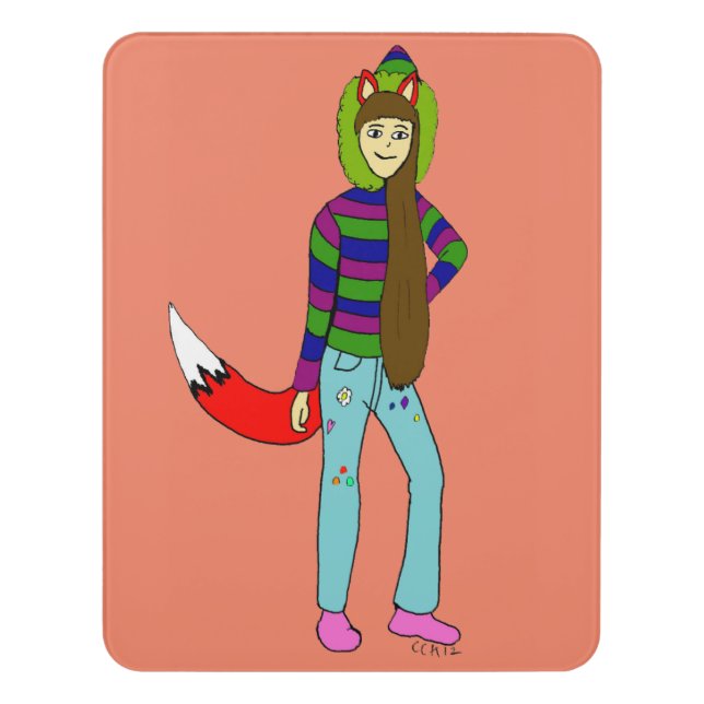 foxgirl    door sign (Contemporary Vert)