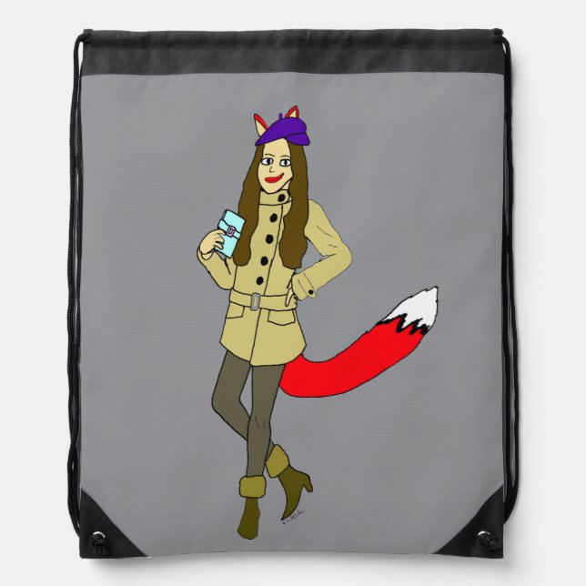 Foxgirl  drawstring bag (Front)