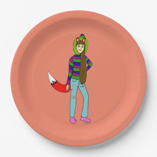 foxgirl     paper plates (Front)