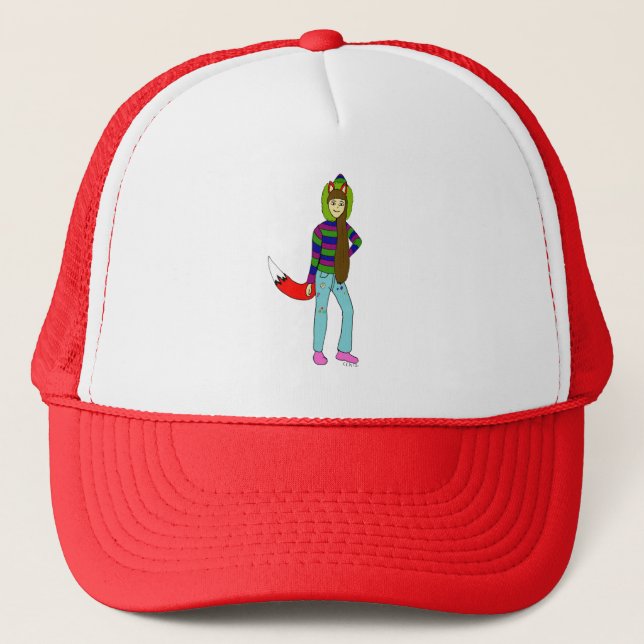 foxgirl trucker hat (Front)